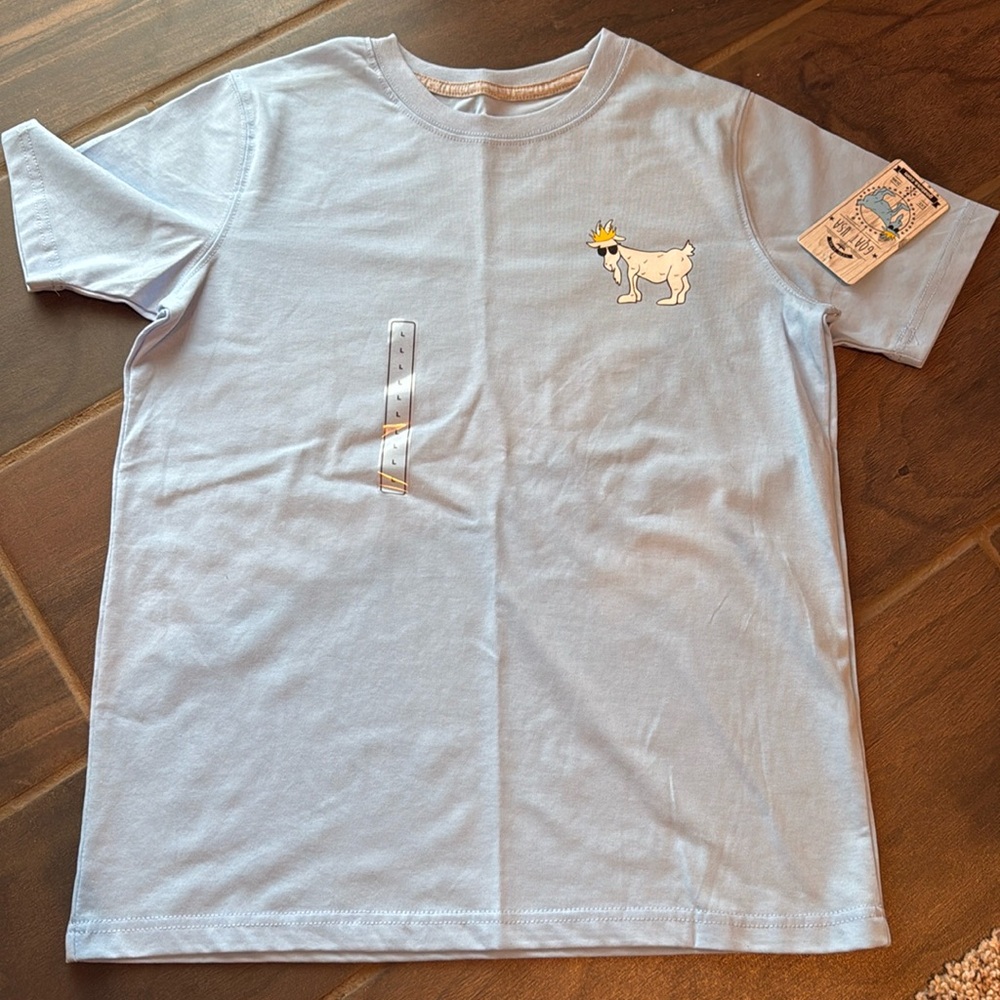 Light blue GOAT USA youth t-shirt.